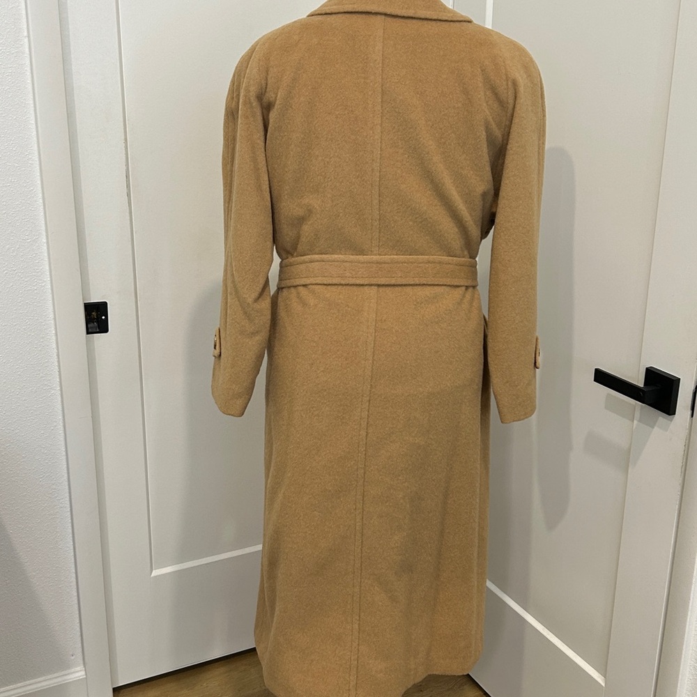 Vintage 1980s Albert Nipon ๐ฏ% Camel Hair Coat |Size 14P - Picture 10 of 16